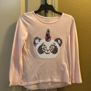 Sequin little girl shirt